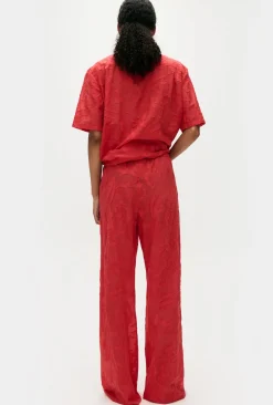 CLIP SILK BIAS CUT PANTS GERANIUM