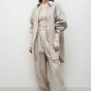 COTTON ROUND SHIRT SLATE STRIPE