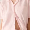 COTTON SILK CAMP SHIRT HYDROGEN