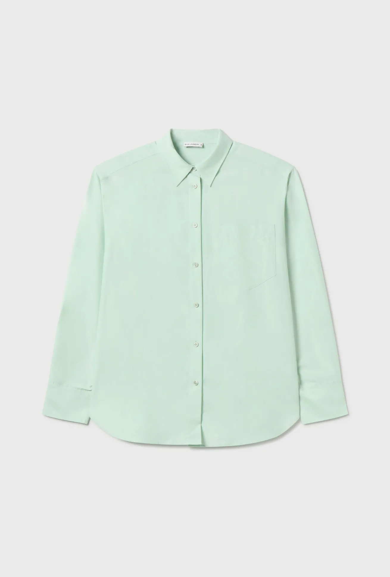 COTTON SILK PLEATED YOKE SHIRT DEW