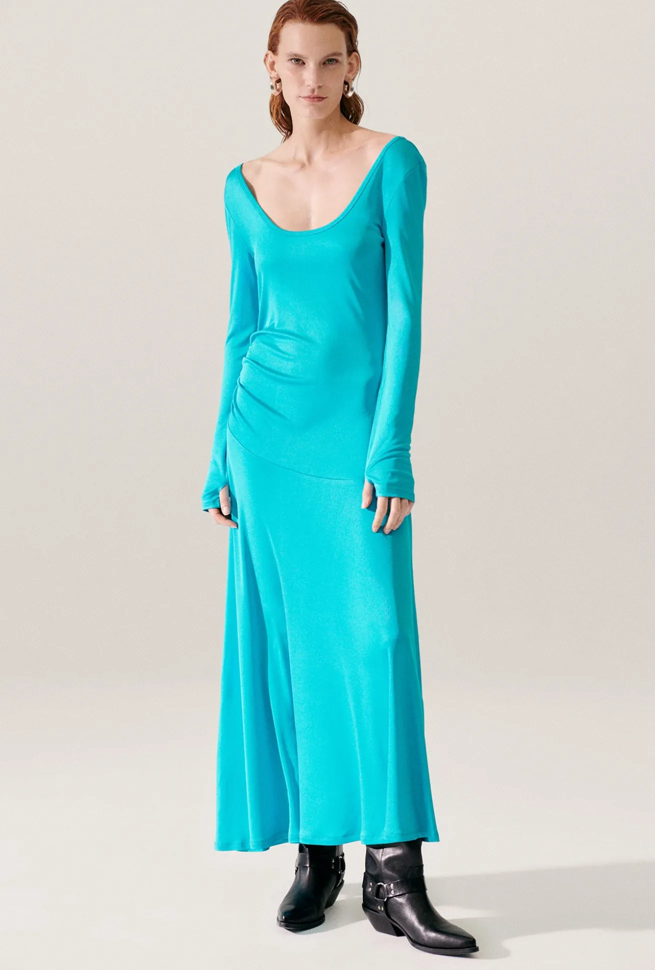 JERSEY LONG SLEEVE DRESS OXYGEN