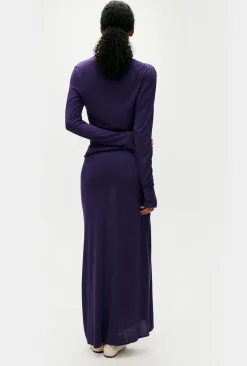 JERSEY MODAL RUCHED SKIRT NIGHTSHADE