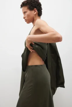LONG BIAS CUT SKIRT PINE