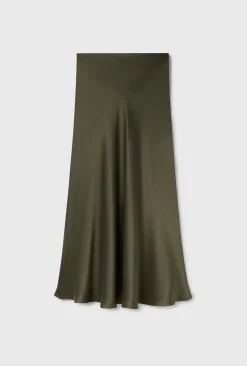 LONG BIAS CUT SKIRT PINE