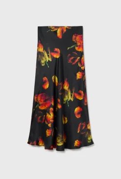 LONG BIAS CUT SKIRT TULIPA BLACK