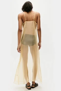ORGANZA A-LINE DRESS BEIGE