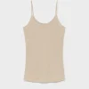 RIBBED CAMI HAZELNUT