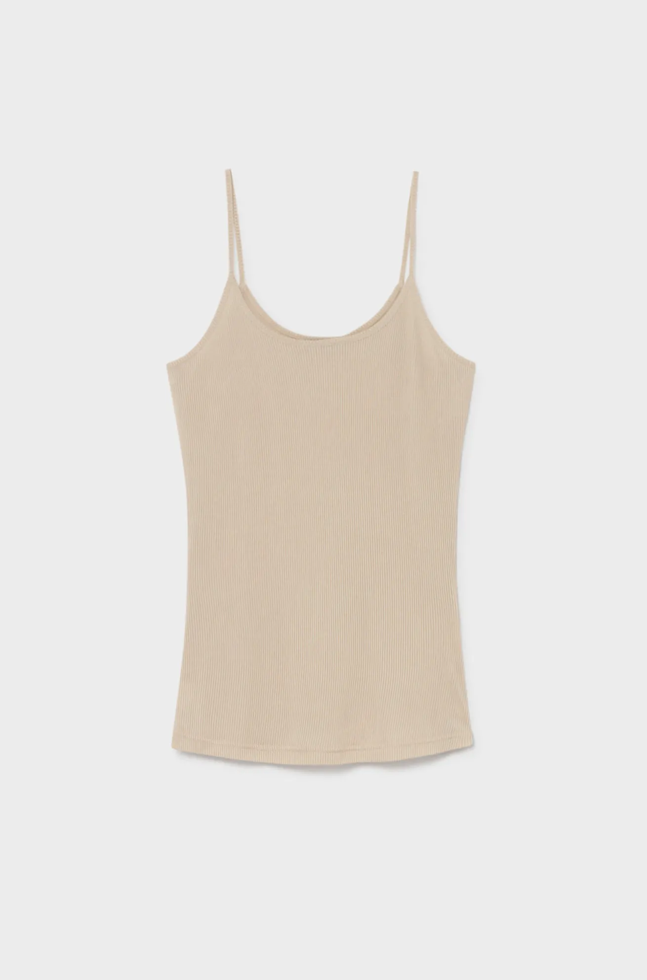RIBBED CAMI HAZELNUT