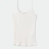 RIBBED CAMI WHITE