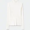 RIBBED TURTLENECK WHITE
