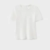 SHORT SLEEVE BIAS TOP WHITE