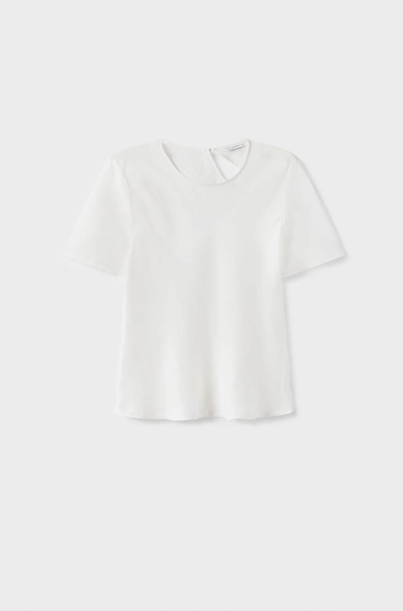 SHORT SLEEVE BIAS TOP WHITE