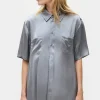 SHORT SLEEVE BOYFRIEND SHIRT STORM