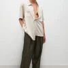 SHORT SLEEVE BOYFRIEND SHIRT HAZELNUT