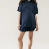 SHORT SLEEVE BOYFRIEND SHIRT MIDNIGHT