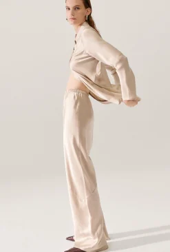 SPLICE BIAS CUT PANTS HAZELNUT